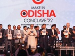 Odisha Chief Minister Naveen Patnaik with industry tycoons at the plenary session of Make in Odisha Conclave 2022, in Bhubaneswar, Odisha Chief Minister Naveen Patnaik with industry tycoons at the plenary session of Make in Odisha Conclave 2022, in Bhubaneswar,