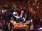 Prime Minister Narendra Modi during an election campaign for the Gujarat Assembly elections, in Ahmedabad(PTI) Prime Minister Narendra Modi during an election campaign for the Gujarat Assembly elections, in Ahmedabad(PTI)