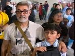 Aamir Khan, ex wife Kiran Rao and their son Azad in Qatar. Aamir Khan, ex wife Kiran Rao and their son Azad in Qatar.