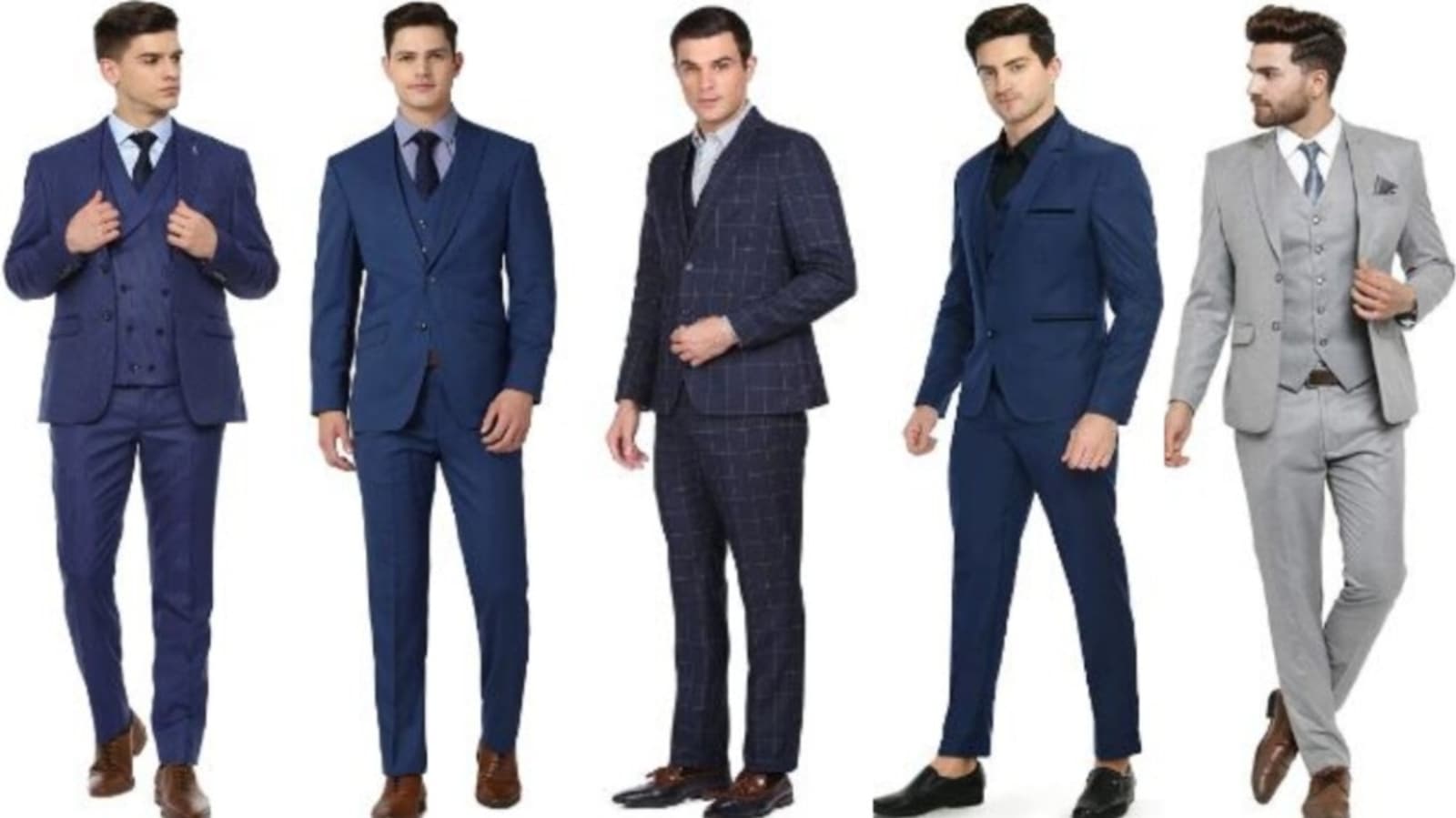 Buy Arrow Blue Regular Fit Striped Two Piece Suits for Mens Online @ Tata  CLiQ