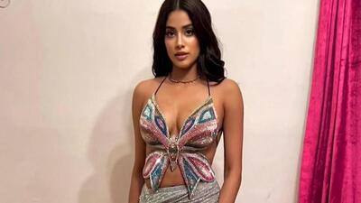 Janhvi Kapoor in an embellished butterfly top (Photo: Instagram) Janhvi Kapoor in an embellished butterfly top (Photo: Instagram)