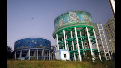 PMC water tank at NIBM. (Rahul Raut/HT PHOTO) PMC water tank at NIBM. (Rahul Raut/HT PHOTO)