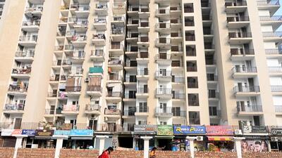 The developer built the shops on 200sqm land belonging to the housing society. (Sunil Ghosh/HT Photo) The developer built the shops on 200sqm land belonging to the housing society. (Sunil Ghosh/HT Photo)