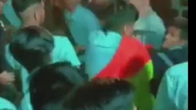 College brawl erupts in Belagavi for raising Karnataka flag in the fest (Screengrab of a viral video) College brawl erupts in Belagavi for raising Karnataka flag in the fest (Screengrab of a viral video)