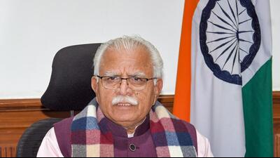 Haryana Chief Minister Manohar Lal speaks to the media at Haryana Civil Secretariat, in Chandigarh, on Thursday. An official spokesperson said the rules have been framed to achieve the objectives and to carry out the provisions of the anti-conversion law. The cabinet also approved leasing of about 210-acre land to the Union ministry of health and family welfare for 99 years. (PTI) Haryana Chief Minister Manohar Lal speaks to the media at Haryana Civil Secretariat, in Chandigarh, on Thursday. An official spokesperson said the rules have been framed to achieve the objectives and to carry out the provisions of the anti-conversion law. The cabinet also approved leasing of about 210-acre land to the Union ministry of health and family welfare for 99 years. (PTI)