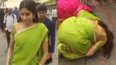 Janhvi Kapoor at Tirumala temple. (Tollywood Today) (Tollywood Today) Janhvi Kapoor at Tirumala temple. (Tollywood Today) (Tollywood Today)