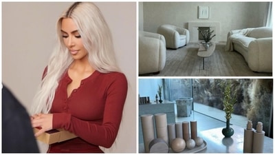 Kim Kardashian's home is still not a place for colour. Kim Kardashian's home is still not a place for colour.