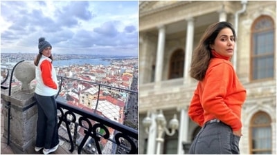 Hina Khan is currently exploring Turkey with Rocky Jaiswal. The actor recently flew to the country and since then, her Instagram profile has been replete with pictures of her travel diaries. From exploring the cities to posing for pictures with stunning locations in the backdrop, Hina is doing it all. Most noteworthy is her travel fashion, which she is slaying on a daily basis. (Instagram/@realhinakhan) Hina Khan is currently exploring Turkey with Rocky Jaiswal. The actor recently flew to the country and since then, her Instagram profile has been replete with pictures of her travel diaries. From exploring the cities to posing for pictures with stunning locations in the backdrop, Hina is doing it all. Most noteworthy is her travel fashion, which she is slaying on a daily basis. (Instagram/@realhinakhan)