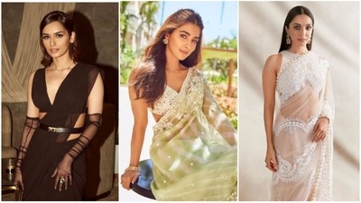 When it comes to fashion and slaying wedding outfits then no one can do it better than our favourite Bollywood divas. Be it a sexy or a simple silk saree, they can make any outfit look glam. (Instagram) When it comes to fashion and slaying wedding outfits then no one can do it better than our favourite Bollywood divas. Be it a sexy or a simple silk saree, they can make any outfit look glam. (Instagram)