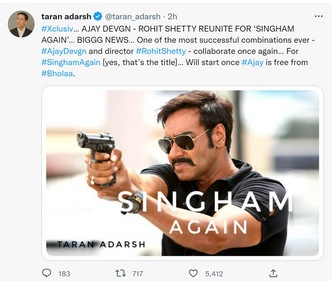 Taran Adarsh on Twitter.
