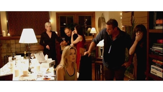 Coherence (2013): The sci-fi/ psychological thriller follows eight friends at a reunion dinner party who experience strange events as a passing comet splits their reality in two. Chaos ensues as everyone must now kill their doppelgängers in order to be the last version standing when the comet moves on.(Image Courtesy: Bellanova Films, Ugly Duckling Films)