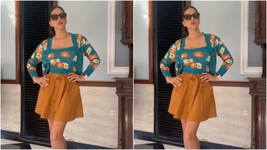 Sunny Leone’s floral prime, quick skirt is ideal for a summer season getaway 10 Styled by fashion stylist Hitendra Kapopara, Sunny wore her tresses into a clean ponytail with a middle part as she posed for the pictures.(Instagram/@sunnyleone)