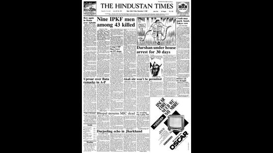 HT This Day: Dec 4, 1987 -- Nine IPKF men among 43 killed HT This Day: Dec 4, 1987 -- Nine IPKF men among 43 killed