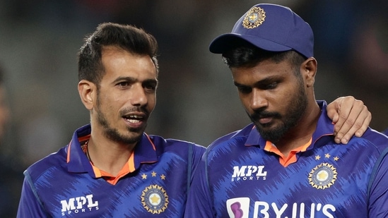 Yuzvendra Chahal consoles Sanju Samson after their defeat during the 1st ODI against New Zealand(AFP) Yuzvendra Chahal consoles Sanju Samson after their defeat during the 1st ODI against New Zealand(AFP)