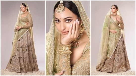 Sonakshi Sinha stuns in a royal embellished lehenga set. (Instagram)