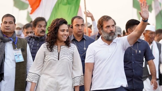 Swara Bhasker reached Indore on Wednesday to join the morning phase of the walk with Rahul Gandhi. 