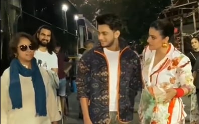 Revathy with Kajol and Vishal Jethwa as they step out to promote Salaam Venky. Revathy with Kajol and Vishal Jethwa as they step out to promote Salaam Venky.