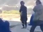 Afghanistan: The woman can be seen being whipped.(Twitter) Afghanistan: The woman can be seen being whipped.(Twitter)
