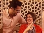 Hansika Motwani and Sohael Kathuriya during her mehendi ceremony. Hansika Motwani and Sohael Kathuriya during her mehendi ceremony.