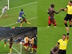Vincent Aboubakar heads winner against Brazil but is sent off for his celebration