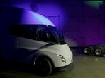 A view of the Tesla Semi electric truck during its live-streamed unveiling in Nevada, U.S. December 1, 2022, in this still image taken from video. Tesla/Handout via REUTERS  