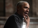 Barack Obama: Former US President Barack Obama campaigns. Barack Obama: Former US President Barack Obama campaigns.