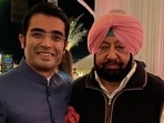 Former Congress spokesperson Jaiveer Shergill and former Punjab CM Amarinder Singh 