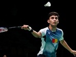 India's Lakshya Sen in action(Getty) India's Lakshya Sen in action(Getty)