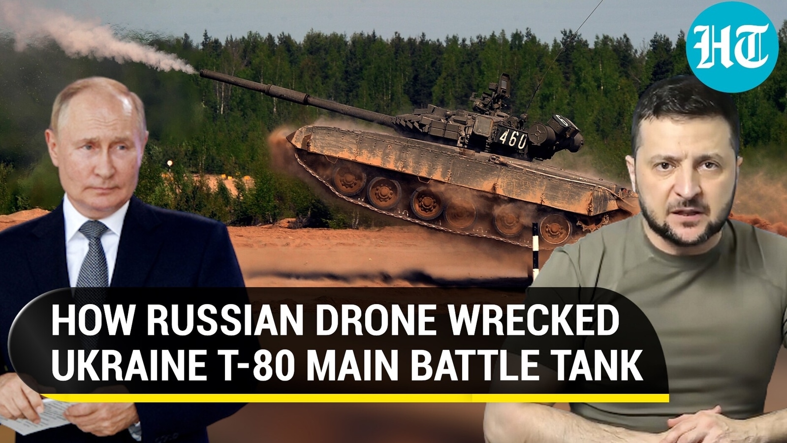 Putin's drone flies straight into T-80; Ukraine tank instantly rendered ...