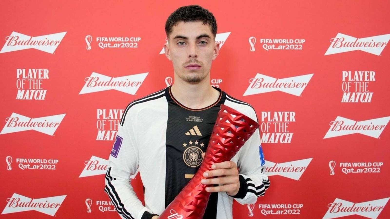 Watch: Glum-faced Kai Havertz accepts player of the match award after Germany gets knocked out of FIFA World Cup