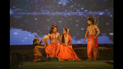 A scene from the Ramlila held at the Kavi Nagar Ramlila Grounds in Ghaziabad on 2 October 2019. (Sakib Ali/Hindustan Times) A scene from the Ramlila held at the Kavi Nagar Ramlila Grounds in Ghaziabad on 2 October 2019. (Sakib Ali/Hindustan Times)