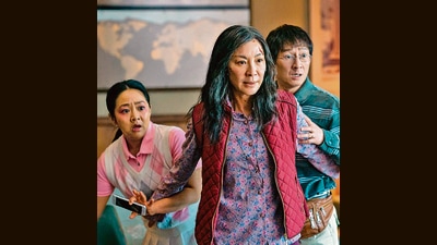 The multiverse drives the narrative in this year’s breakout hit, Everything Everywhere All At Once. (At its core, though, the film remains a tale about breaking the cycle of intergenerational trauma.) (Image courtesy: Allyson Riggs) The multiverse drives the narrative in this year’s breakout hit, Everything Everywhere All At Once. (At its core, though, the film remains a tale about breaking the cycle of intergenerational trauma.) (Image courtesy: Allyson Riggs)