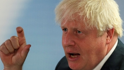 Boris Johnson: Britain's former Prime Minister Boris Johnson speaks. (Reuters)