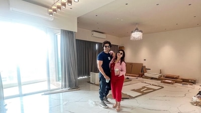 Debina Bonnerjee and Gurmeet Choudhary inside their new home.