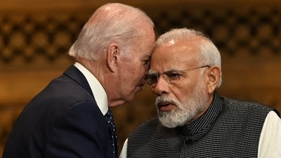 US President Joe Biden speaks with Prime Minister Narendra Modi at the G20 Summit opening session in Bali, Indonesia on November 15. (via REUTERS File) US President Joe Biden speaks with Prime Minister Narendra Modi at the G20 Summit opening session in Bali, Indonesia on November 15. (via REUTERS File)