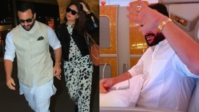 Kareena Kapoor was stopped by her husband Saif Ali Khan from clicking his picture. Kareena Kapoor was stopped by her husband Saif Ali Khan from clicking his picture.