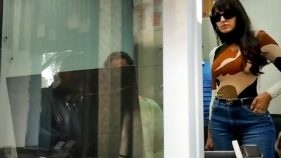**EDS: VIDEO GRAB** New Delhi: Bollywood actress Norat Fatehi at the Enforcement Directorate (ED) office for questioning regarding the money laundering case linked to alleged conman Sukesh Chandrashekhar, in New Delhi, Friday, Dec. 2, 2022. (PTI Photo)(PTI12_02_2022_000036B) (PTI) **EDS: VIDEO GRAB** New Delhi: Bollywood actress Norat Fatehi at the Enforcement Directorate (ED) office for questioning regarding the money laundering case linked to alleged conman Sukesh Chandrashekhar, in New Delhi, Friday, Dec. 2, 2022. (PTI Photo)(PTI12_02_2022_000036B) (PTI)