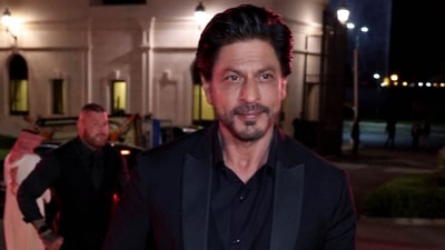 Shah Rukh Khan arriving on the red carpet at the opening ceremony in Saudi Arabia's Red Sea coastal city of Jeddah on December 1. (AFP) Shah Rukh Khan arriving on the red carpet at the opening ceremony in Saudi Arabia's Red Sea coastal city of Jeddah on December 1. (AFP)