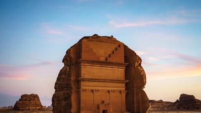 Rainbow Rock or The Arch is a sandstone, arch that is 90 minutes away from the centre of AlUla town Rainbow Rock or The Arch is a sandstone, arch that is 90 minutes away from the centre of AlUla town