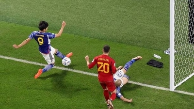 Soon after the goal, videos and pictures emerged on social media throwing considerable doubt on the goal’s validity. (Getty Images) Soon after the goal, videos and pictures emerged on social media throwing considerable doubt on the goal’s validity. (Getty Images)