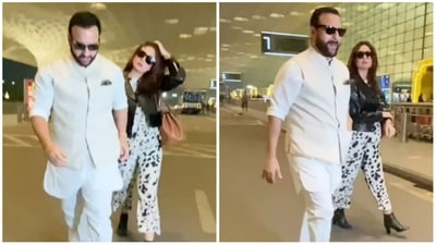 Saif Ali Khan and Kareena Kapoor at Mumbai airport (Yogen Shah) Saif Ali Khan and Kareena Kapoor at Mumbai airport (Yogen Shah)