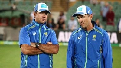 Langer and Ponting shared the Australian dressing room for a number of years. (ICC) Langer and Ponting shared the Australian dressing room for a number of years. (ICC)