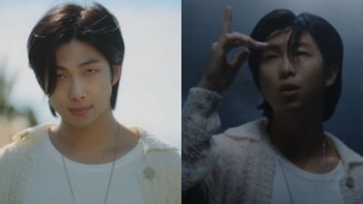 BTS RM in stills from music video of Wild Flower. BTS RM in stills from music video of Wild Flower.