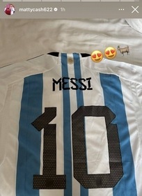 Cash posted a photo of the jersey on his Instagram handle (Instagram)