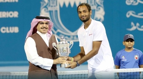 Ramkumar Ramanathan with his maiden singles Challenger title in Manama (ATP) Ramkumar Ramanathan with his maiden singles Challenger title in Manama (ATP)