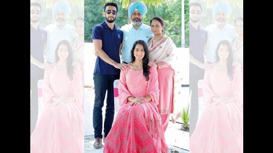 With her family—her brother, father and mother—this Diwali With her family—her brother, father and mother—this Diwali