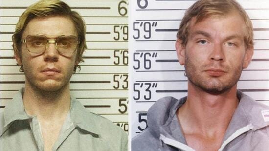 Netflix’s Dahmer (right) follows the story the (right) American serial killer and sex offender