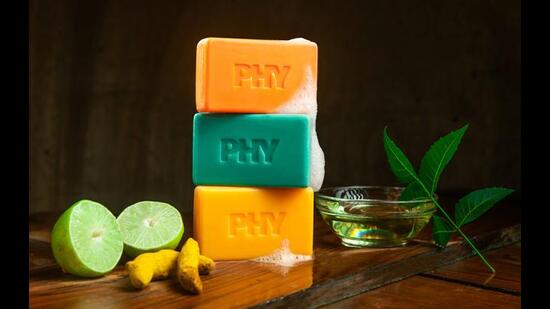 Vegan and chemical free soaps so the body gets nourished and stays all natural. (Turmeric, Neem & Vitamin C soaps by Phy)