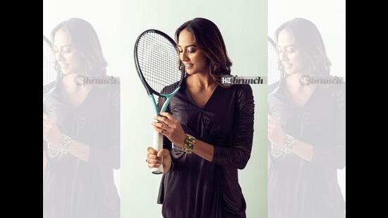 Karman says, “You can’t be as nice as you are off-court once you’re playing. You have to fight for the win—the aggression, the passion comes out when I’m playing”; Dress by House Of Fett; Bracelet and earrings by Tribe by Amrapali (Shivamm Paathak) Karman says, “You can’t be as nice as you are off-court once you’re playing. You have to fight for the win—the aggression, the passion comes out when I’m playing”; Dress by House Of Fett; Bracelet and earrings by Tribe by Amrapali (Shivamm Paathak)