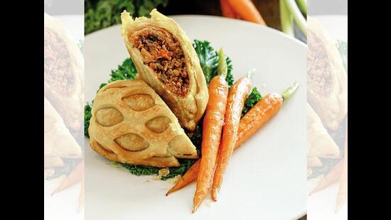 The vegan Wellington served at Gordon Ramsay’s restaurant The vegan Wellington served at Gordon Ramsay’s restaurant